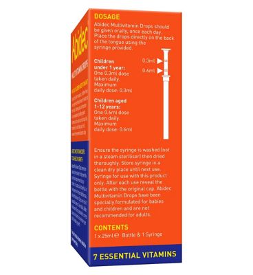 Abidec Multivitamin Drops for Babies & Children - 25ml