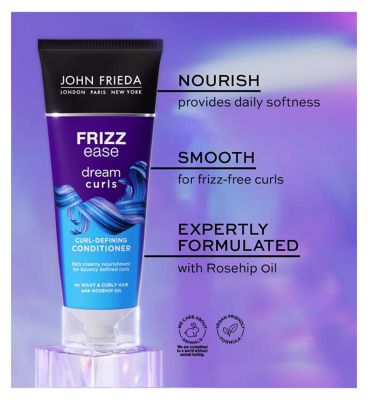 John Frieda Frizz Ease Dream Curls Curl-Defining Conditioner 250ml for Naturally Wavy & Curly Hair