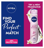 NIVEA Anti-Perspirant Deodorant Spray, Pearl & Beauty, 72 Hours 250ml
