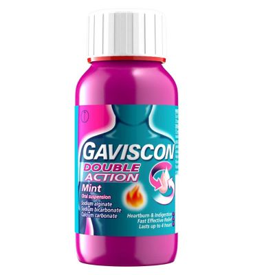 Gaviscon Double Action Heartburn & Indigestion Liquid Mint Flavour 150ml