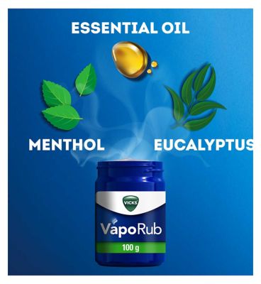 Vicks VapoRub, Relief of Cough Cold and Flu Like Symptoms, Jar 100g