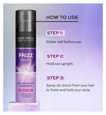 John Frieda Frizz Ease Moisture Barrier Intense Hold Hairspray 250ml