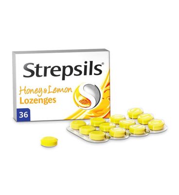 Strepsils&nbsp;Honey & Lemon&nbsp;Lozenges&nbsp;for sore throat&nbsp;x36