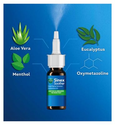 Vicks Sinex Soother Decongestant Nasal Spray For Blocked Nose 15ml
