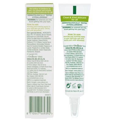 Simple Kind To Skin Soothing Eye Balm for sensitive skin 15ml