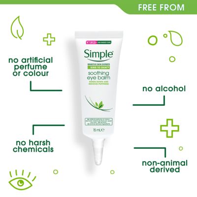 Simple Kind To Skin Soothing Eye Balm for sensitive skin 15ml