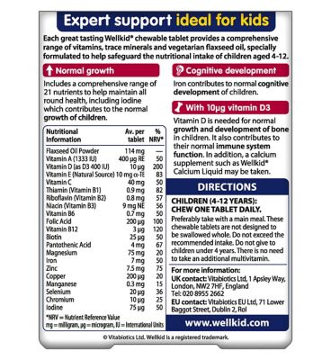 Vitabiotics WellKid Multi-Vitamin Smart Chewable 30 Tablets
