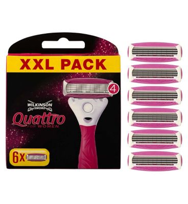 Wilkinson Sword Quattro for Women Razor Blades x6