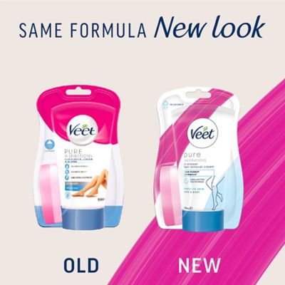 Veet In Shower Hair Removal Cream Legs Body Sensitive - 150ml