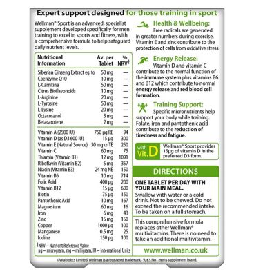 Vitabiotics Wellman Sport - 30 Tablets