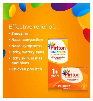 Piriton Antihistamine Allergy Relief Tablets – Pack of 60