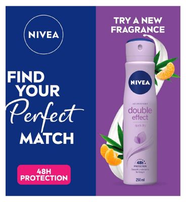 NIVEA Anti-Perspirant Deodorant Spray, Double Effect, 72h 250ml