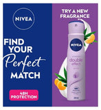 NIVEA Anti-Perspirant Deodorant Spray, Double Effect, 72h 250ml