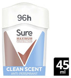 Sure Women Maximum Protection Antiperspirant Cream Clean Scent 45 ml