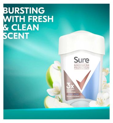 Sure Women Maximum Protection Antiperspirant Cream Clean Scent 45 ml