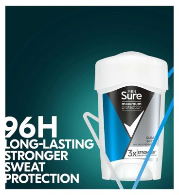 Sure Men Maximum Protection Antiperspirant Cream Clean Scent 45 ml