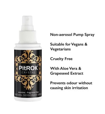 PitROK Crystal Natural Spray Deodorant 100ml