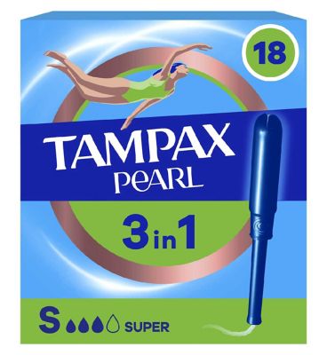 Tampax Pearl Super Tampons Applicator 18X