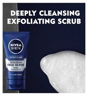 NIVEA MEN Protect & Care Exfoliating Face Scrub with Aloe Vera 75ml