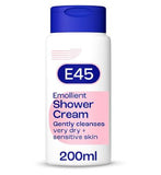 E45 Shower Cream for Gentle and Effective Cleasning for Dry, Sensitive Skin-  200ml