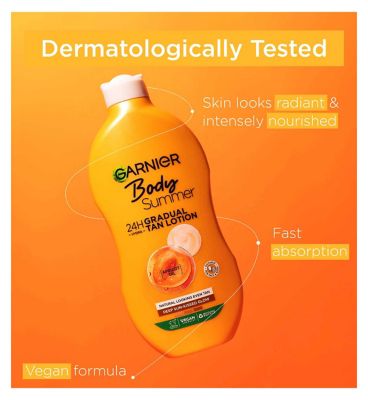 Garnier Summer Body Hydrating Gradual Tan Moisturiser Dark 400ml