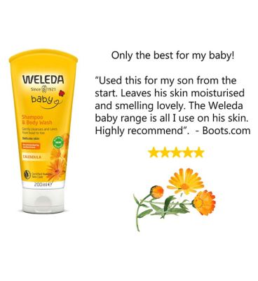 Weleda Calendula Shampoo & Body Wash 200ml
