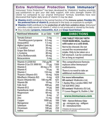 Vitabiotics Immunace Extra Protection - 30 Tablets