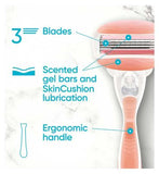 Gillette Venus Razor Blades, ComfortGlide Spa Breeze 3 Blade Women’s Razor Blades X4