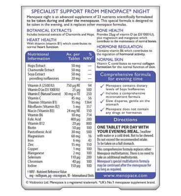 Vitabiotics Menopace Night - 30 Tablets
