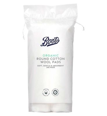 Organic Round Cotton Wool Pads 200 pads