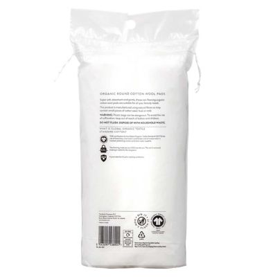 Organic Round Cotton Wool Pads 200 pads