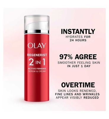 Olay Regenerist Day Face Cream & Serum 2in1 Anti-Wrinkle + Active Firming Moisturiser 50ml