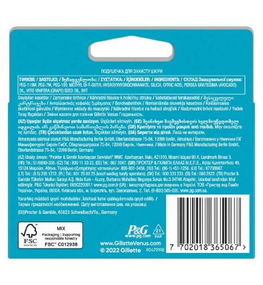 Gillette Venus Razor Blades, Smooth 3 Blade Women’s Razor Blades X8