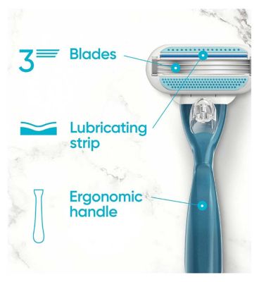 Gillette Venus Razor Blades, Smooth 3 Blade Women’s Razor Blades X8