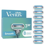 Gillette Venus Razor Blades, Smooth 3 Blade Women’s Razor Blades X8