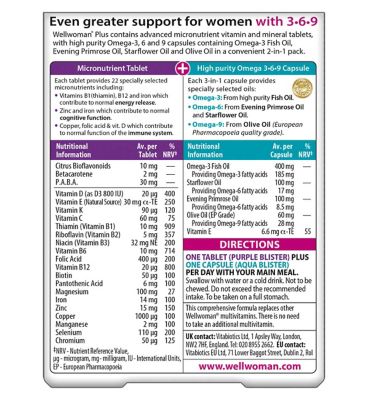 Vitabiotics Wellwoman Plus Omega 3.6.9 - 56 Tablets
