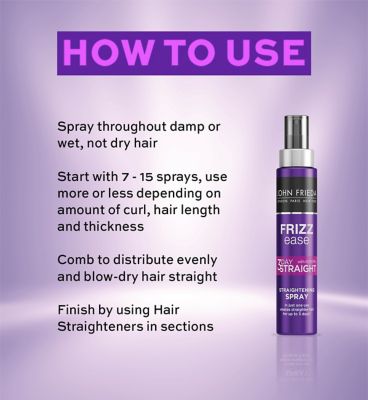 John Frieda Frizz Ease 3 Day Straight Semi-Permanent Styling Spray with Keratin 100ml