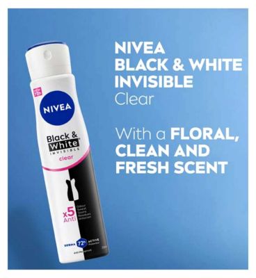 NIVEA Anti-Perspirant Deodorant Spray, Black & White Original, 72h, 250ml