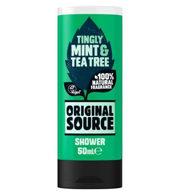 Original Source Mint and Tea Tree Shower Gel Body Wash Travel Size 50ml