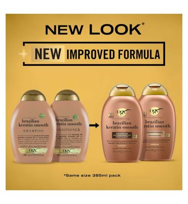 OGX Ever Straightening+ Brazilian Keratin Smooth pH Balanced Shampoo 385ml