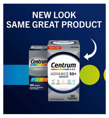 Centrum Advance 50+ Multivitamins & Minerals, 180 Tablets