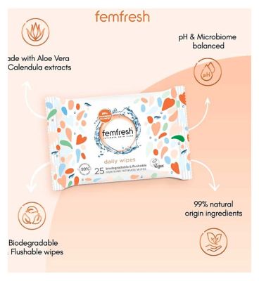 Femfresh wipes 25s