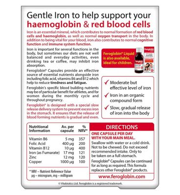 Vitabiotics Feroglobin - 30 Capsules