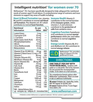 Vitabiotics Wellwoman 70+  - 30 Tablets