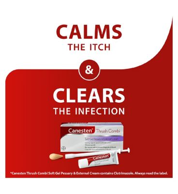 Canesten Thrush Combi Soft Gel Pessary & External Cream 500mg vaginal capsule / 2% w/w cream
