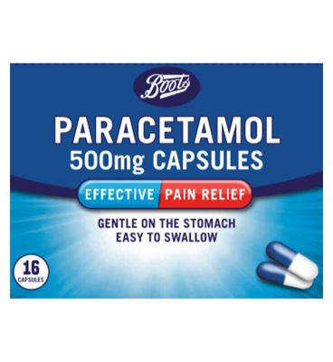 Boots Paracetamol 500mg Capsules - 16 Capsules