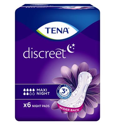TENA Lady Maxi Night Incontinence Pads - 6 pack