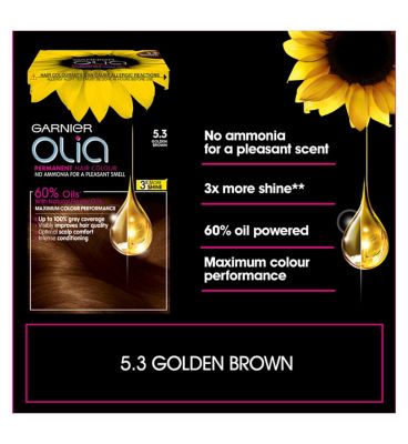 Garnier Olia 5.3 Golden Brown No Ammonia Permanent Hair Dye