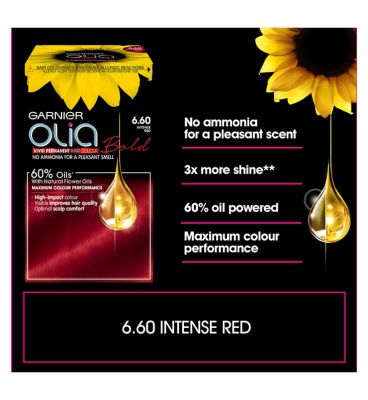 Garnier Olia Bold 6.60 Intense Red No Ammonia Permanent Hair Dye