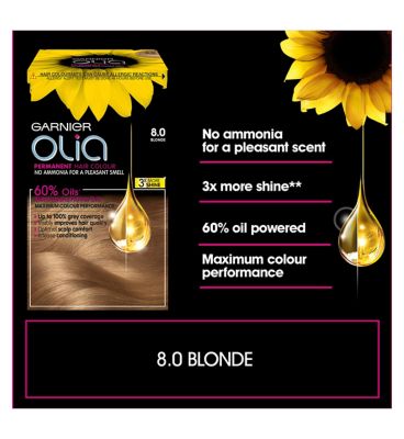 Garnier Olia 8.0 Blonde No Ammonia Permanent Hair Dye